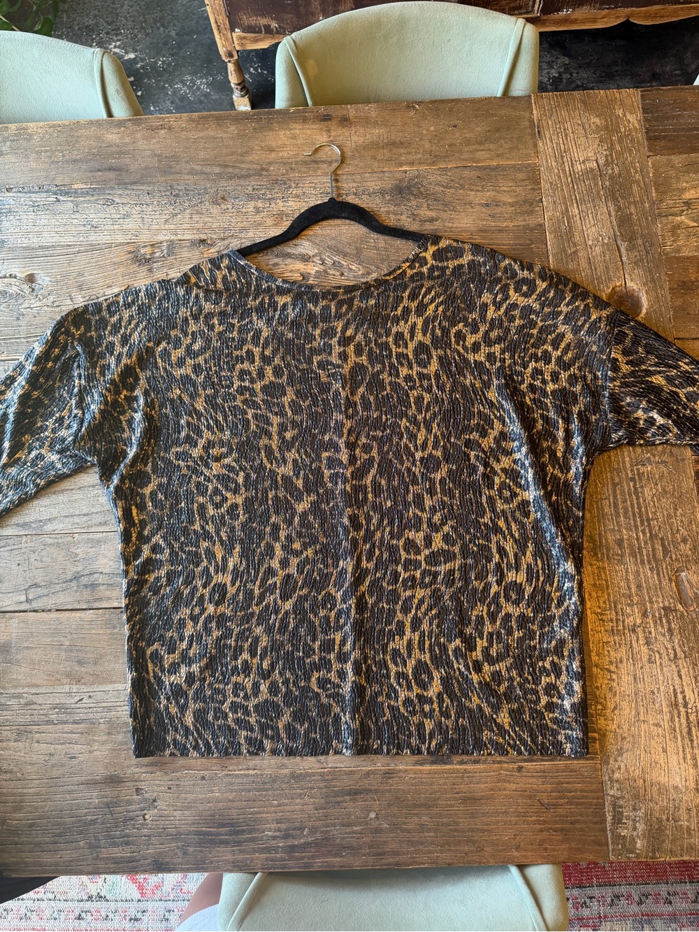 Zara Metallic Brown & Black Textured Shirt
